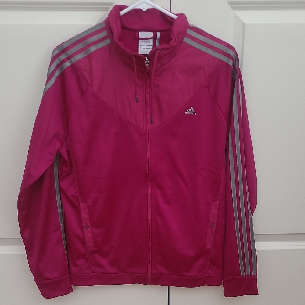 Adidas Plum/silver Track Jacket